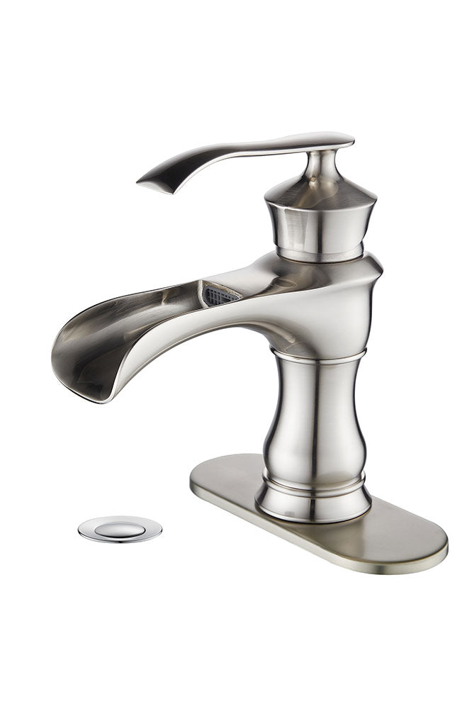 FBUKE Waterfall Bathroom Faucet Single Hole Vanity Sink Basin Mixer Tap, Oil Rubbed Bronze SH5001SH