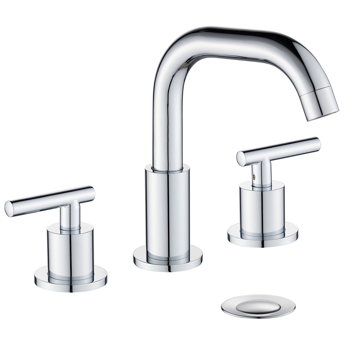 Bathroom Faucet 3 Hole 2-Handle 8 inch Widespread 2 Handles Vanity Sink SH001H, Black,Brushed Gold,Brushed Nickel,Chrome