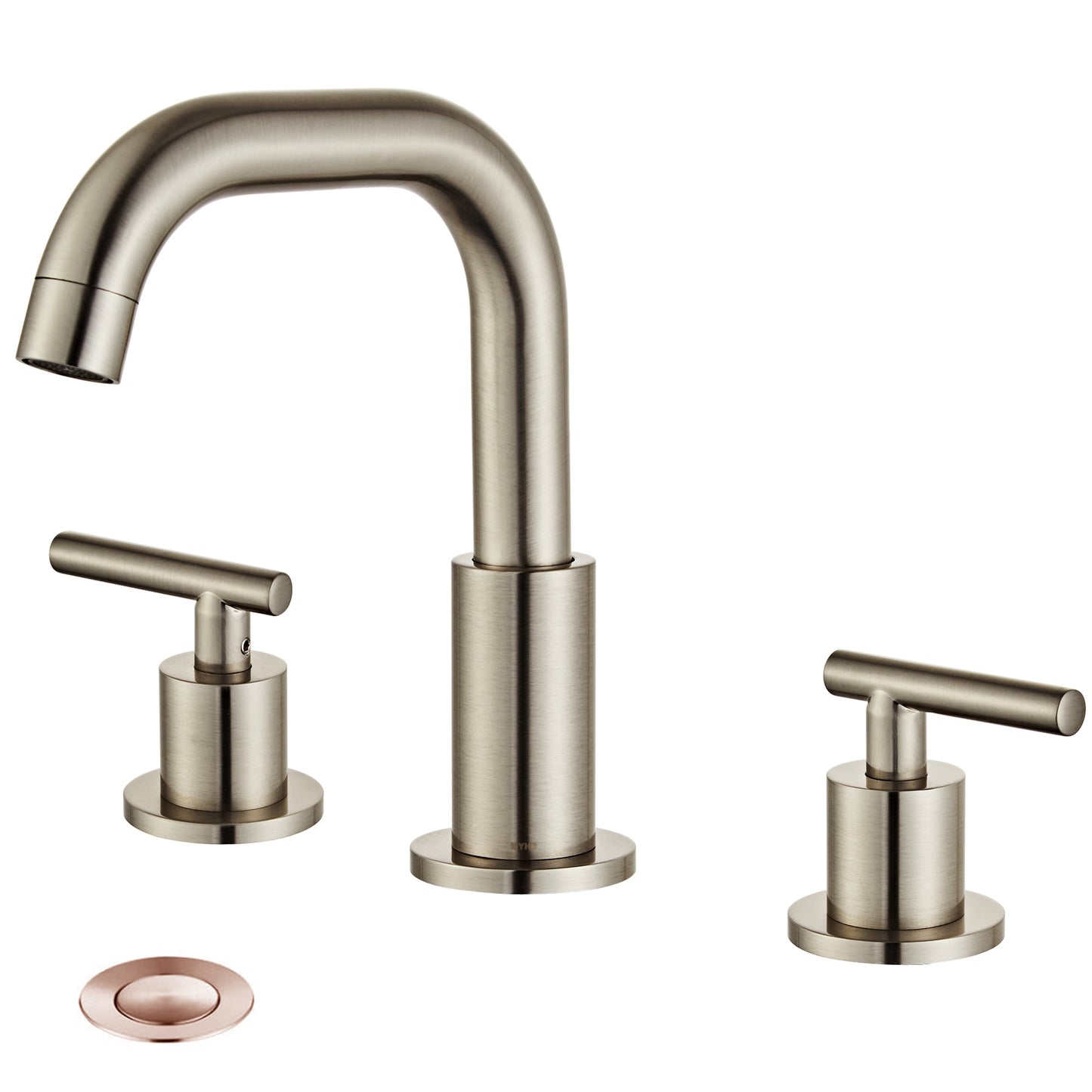 Bathroom Faucet 3 Hole 2-Handle 8 inch Widespread 2 Handles Vanity Sink SH001H, Black,Brushed Gold,Brushed Nickel,Chrome