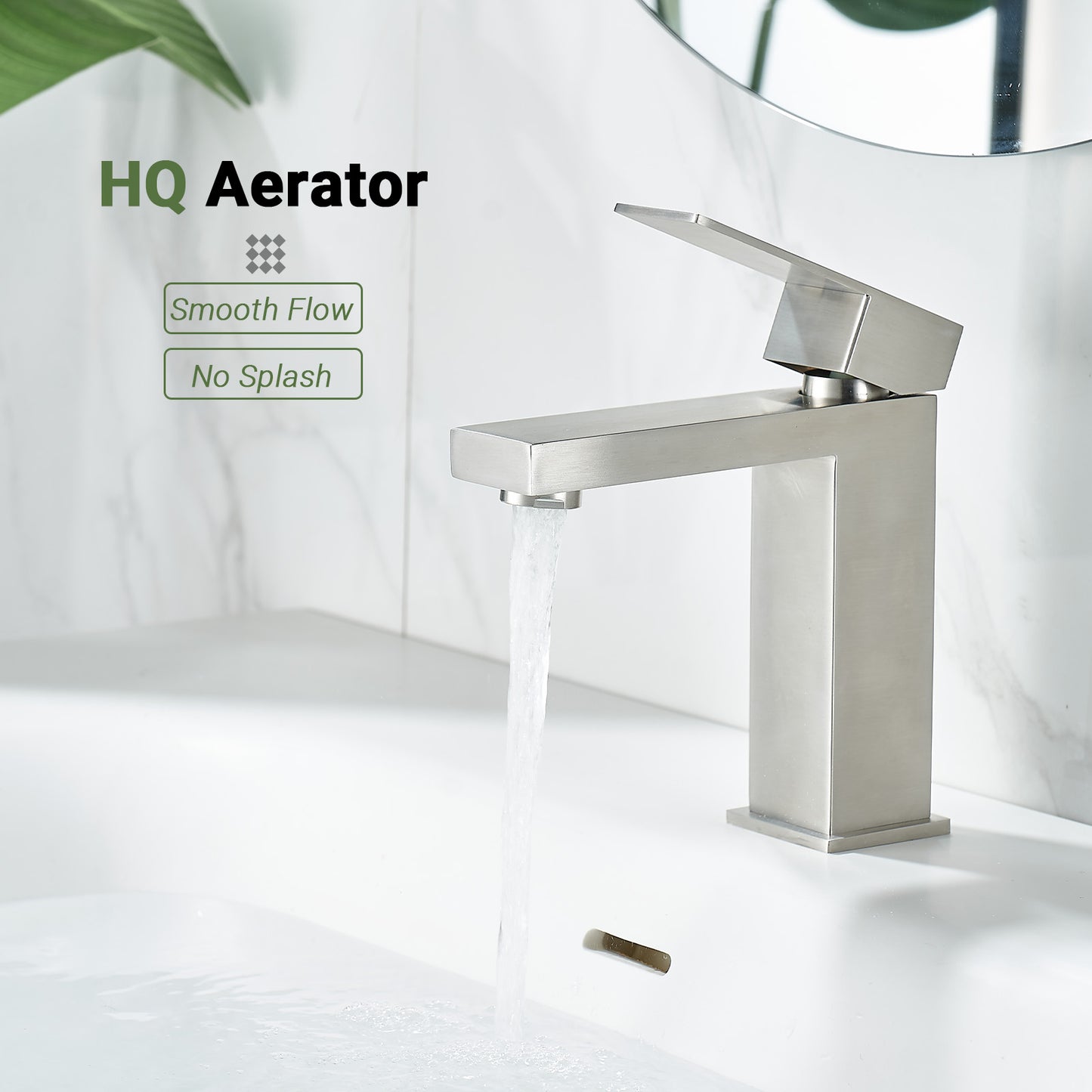 FBUKE Bathroom Faucets 1 Hole, Single Handle Bathroom faucets & Parts for Vanity Sink one Hole, pop up Drain Included, black,gold,brushed nickel