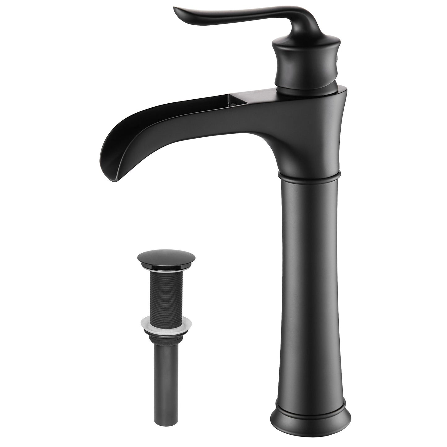 FBUKE Waterfall Vessel Sink Faucet for Bathroom Single Hole Bowl Mixer Tap, Oil Rubbed Bronze