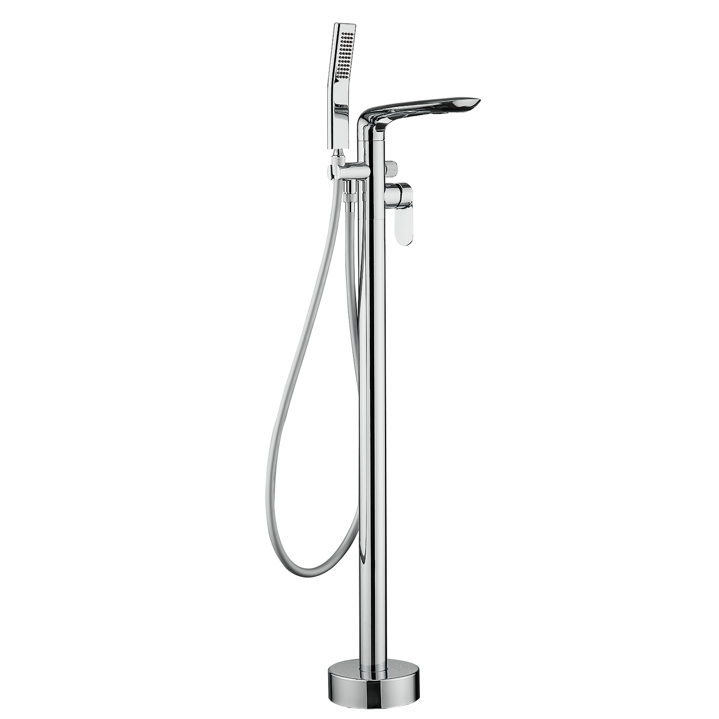Free Standing Tub Faucet Floor Mount Freestanding Bathtub Filler, Waterfall High Flow, SHBT011