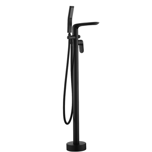 Free Standing Tub Faucet Floor Mount Freestanding Tub Faucets, Brass Stand Alone Tub Filler, Waterfall High Flow Bathtub Shower Mixer Tap - SHBT011