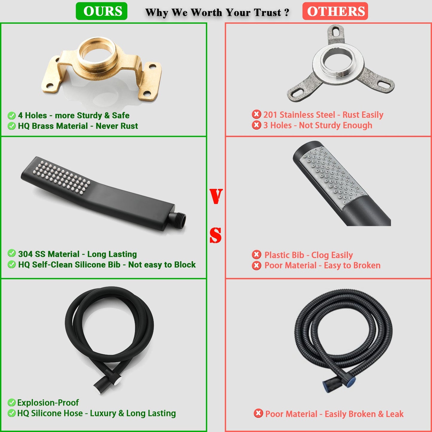 Free Standing Tub Faucet Floor Mount Freestanding Bathtub Filler, Waterfall High Flow, SHBT011