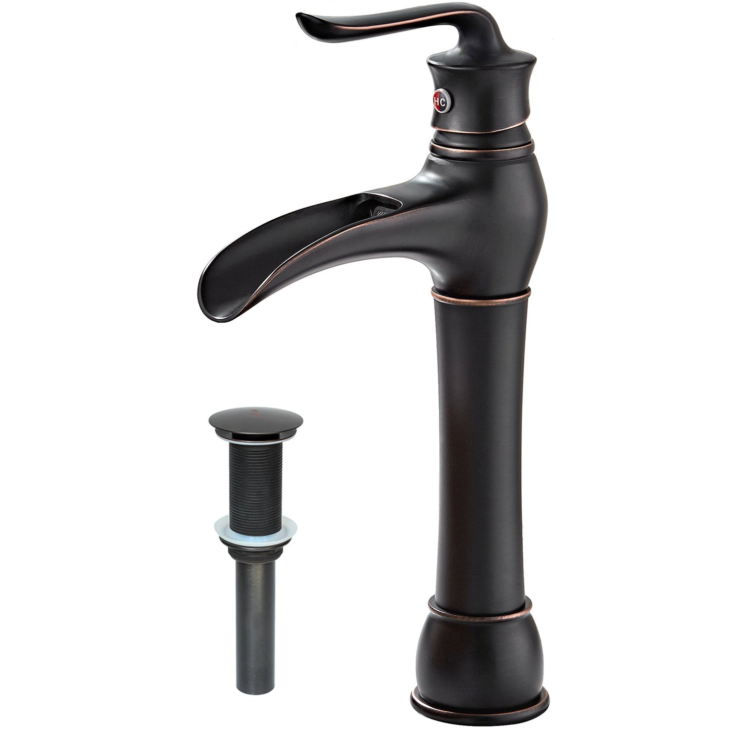 FBUKE Waterfall Faucet for Bathroom Vessel Sink Bowl Single Handle Lever Tap